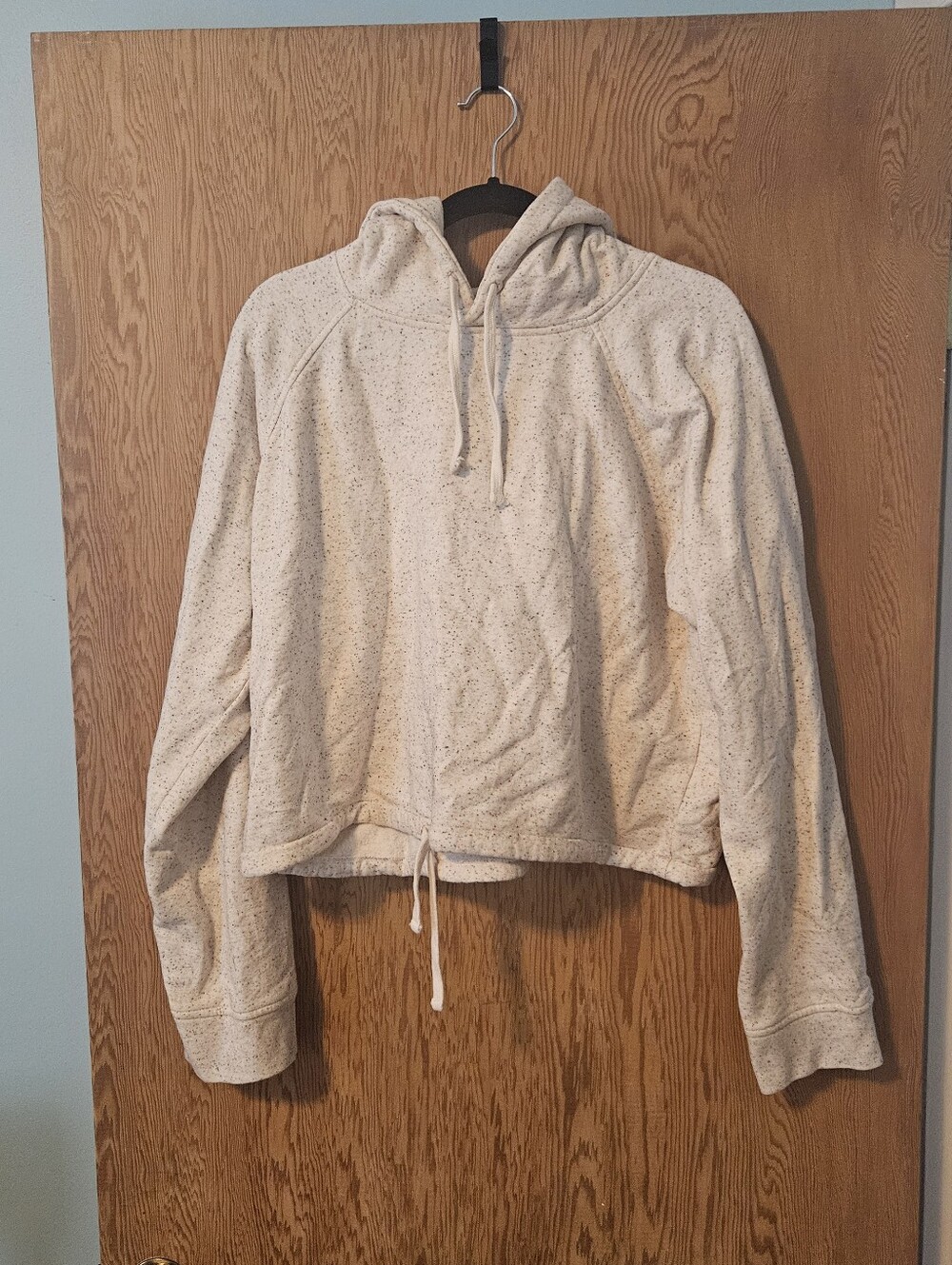 Cropped speckle hoodie